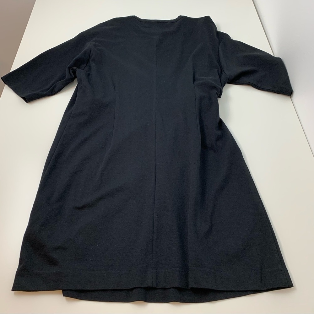 Victoria Victoria Beckham Dress Black Jersey Faux Wrap Tie Front Sz Medium VVB - Picture 11 of 11